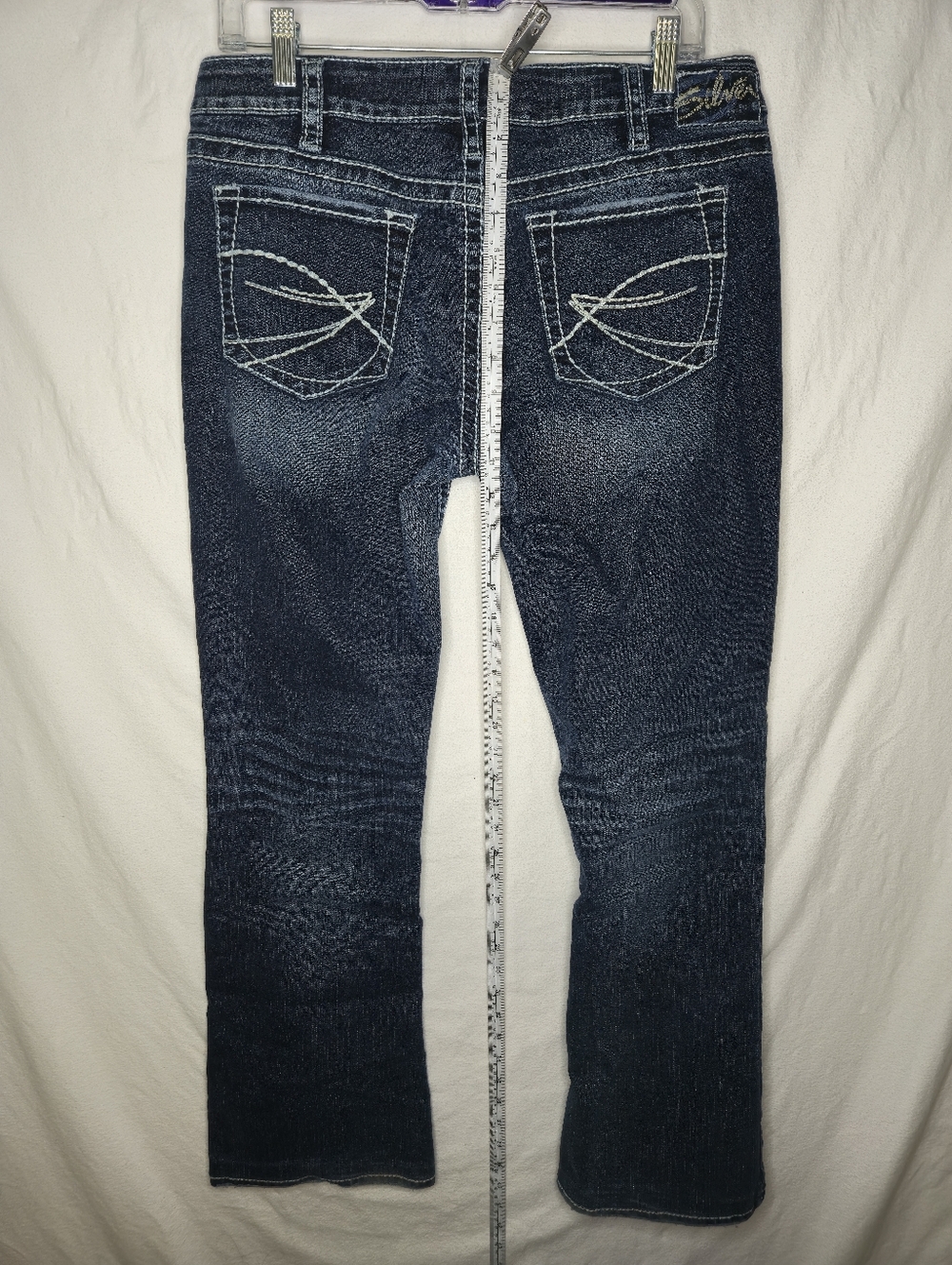 Silver Ladies Denim Blue Jeans Aiko Bootcut Size W32 L33